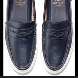 Cole Haan Men\'s Navy Blue Suede Loafers with Gold Accents Mens Cole Haan Suede Loafers for Sale up to 90% Off: Poshmark main image 3